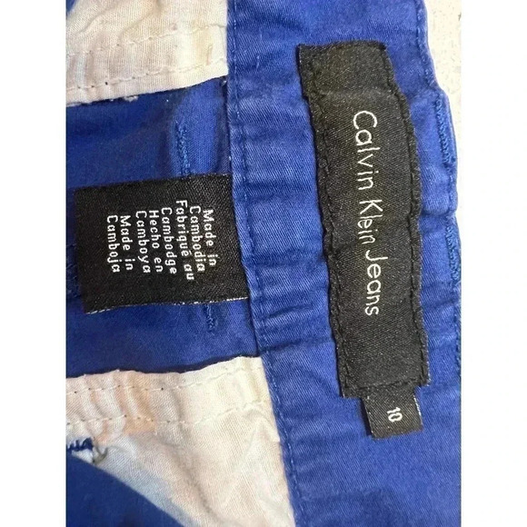 Calvin Klein women’s chino shorts blue size 10 - Picture 4 of 4